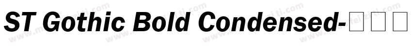 ST Gothic Bold Condensed字体转换